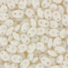 SuperDuo Beads 2.5x5mm Saturated White